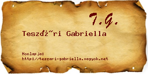 Teszári Gabriella névjegykártya
