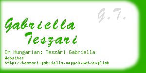 gabriella teszari business card